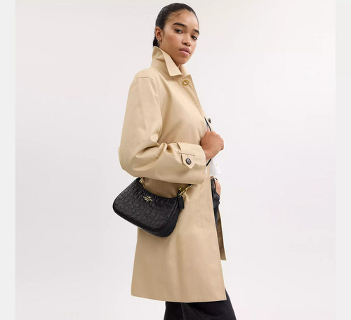 Bolso Coach De Hombro Teri Piel Negro Firma Cy774 Shoulder
