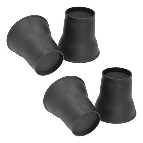4 Elevadores De Muebles De Plástico Negro Con Forma De Cuern