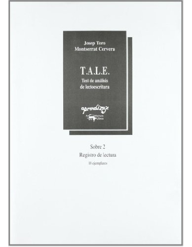 Tale Sobre 2 Registro Lectura - Toro Josep