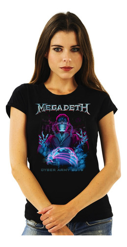 Polera Mujer Megadeth Cyber Army 2019 Metal Abominatron