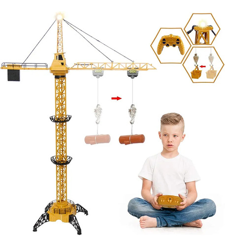 Juguete Grua De Control Remoto Excavadora Robótica