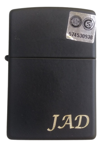 Encendedor Zippo Negro Mate Original Personalizado + Estuche