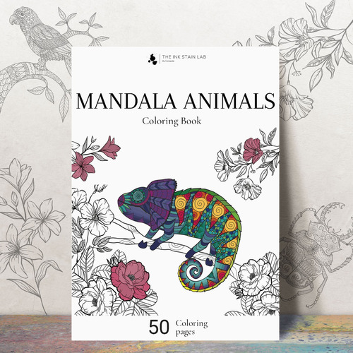 Animal Mandala - Libro De Colorear Para Adultos-digital  Pdf