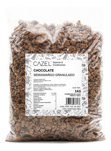 Chocolate Semiamargo Tradicional Oaxaqueño Granulado 1 Kg
