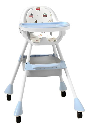 Nap - Silla Periquera Ajustable Para Bebe 4 Puntos Color Azul Claro Figuras