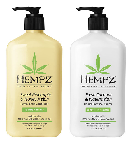 Hempz Loción Corporal  Piña Dulce Y Melón Miel + Coco.