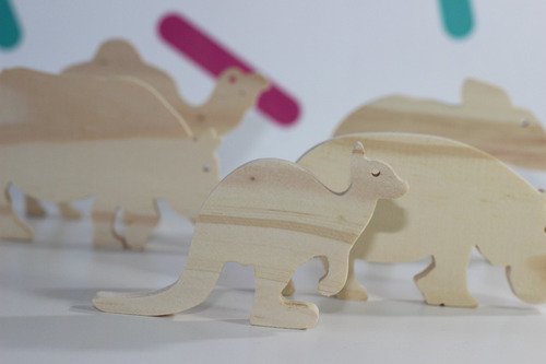 Imagen 2 de 4 de Apilar Madera Ludico Figuras Selva