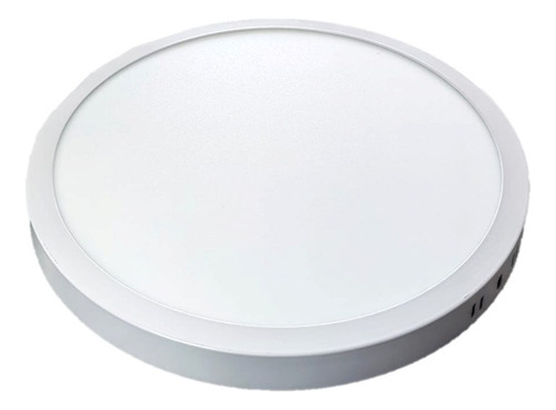 Plafón Led 24w Sobreponer Spot Delgado 6500°k 29 Cm Diámetro Estructura Blanco