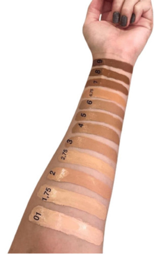 Base de maquiagem líquida Fand Bases Liquida Base Mate Alta Cobertura Makeup maquiagem profissional liquida fand vegana oil free resistente a agua sem parabeno tom 08 - 30mL 30g
