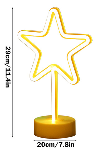 Luces Decorativas Led De Neón En Forma De Estrella De Cinco