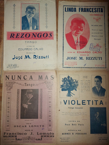 Antiguas Partituras De Tango. Violetita. Lote De 4. Ian 878