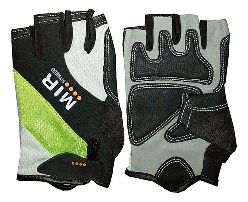 Guantes Fitness Mir Cuero Neoprene Pesas Barras Mancuernas