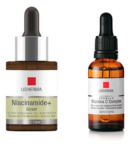 Kit Niacinamida Serum + Fórmula Vitamina C Complex Lidherma
