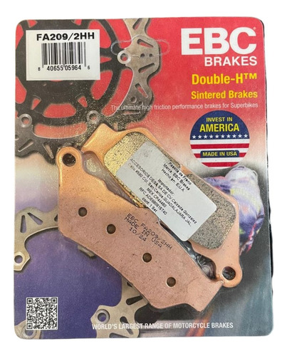 Balatas Ebc Fa209/2hh Para Bmw 750/850/ Y Trasera De La 1250