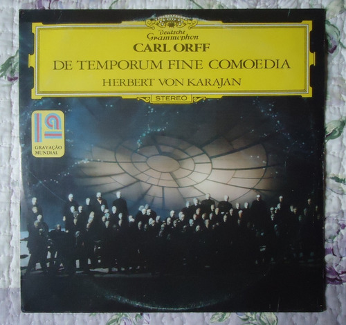 Carl Orff - The Temporum Fine Comoedia (karajan) - Lp Nac (Usado)