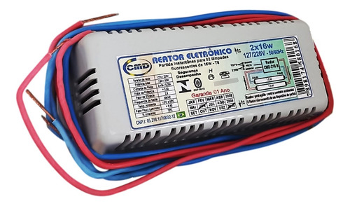 Reator Eletronico 2 X 16w Para Fluoresce