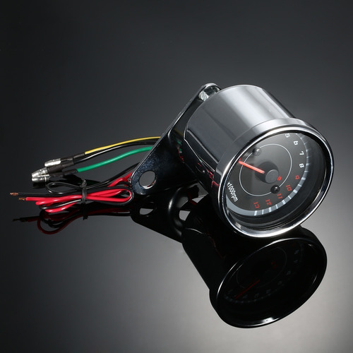 Imagen 7 de 8 de 12v Universal Motos Tacómetro Medidor Led Backlight 13k Rpm