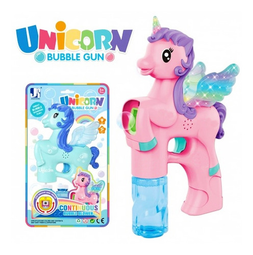Imagen 4 de 9 de Burbujero Automatico Unicornio Luz Musica Nvo 0378 Bigshop