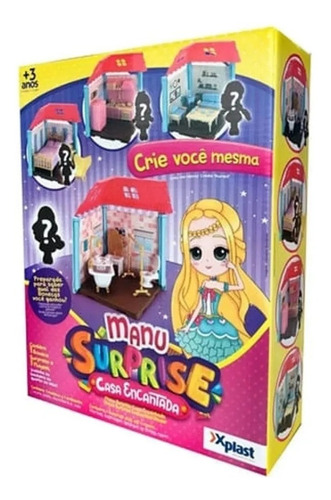 Boneca Manu Surprise Casa Encantada Xplast Brinquedos 3905