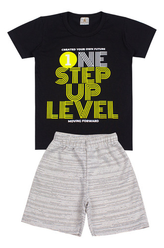 Conjunto Infantil Masculino One Step Up Level Roupa Menino