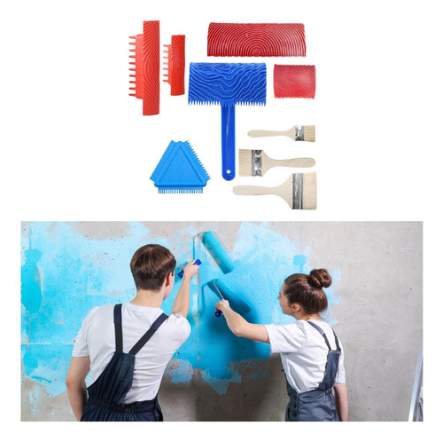 Juego De Herramientas De Pintura De Grano De Madera,