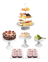 Comprar 6 Bases Para Tortas Porta Cupcakes Alzadores Candy Bar Alzador De Tortas Exhibicion Porta Cupcake Porta Tortas Exhibición Set Candy Bar Base Para Cupcakes Bandejas Candy Bar Base Torta Pasteleriuscl