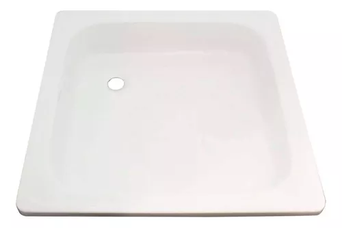 Receptáculo Blanco Plato De Ducha 80x80 Chapa Enlozado Baño