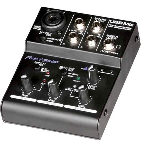 Art Mezclador Pro Audio Usb Mix De 3 Canales E Interfaz De A