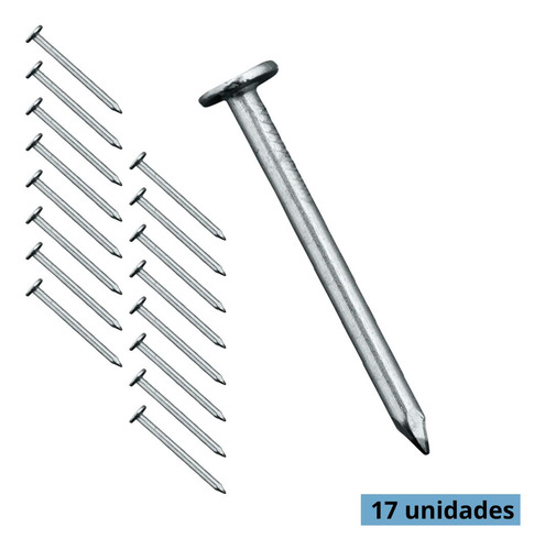 Kit 17 Prego Com Cabeça 17x21 Arame Fixação Madeira Concreto