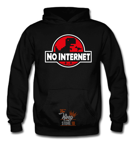 Poleron, No Internet, Dinosaurio, Sin Internet, Xxxl