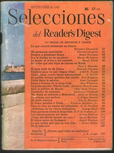 Selecciones Del Reader's Digest - Septiembre 1947