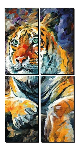 Cuadro Decorativo Tigre Artistico