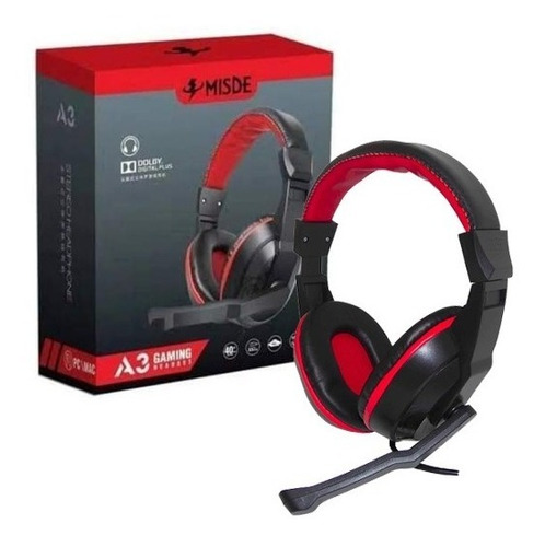 Auriculares Misde A3 Gaming Headset Gamer Color Negro