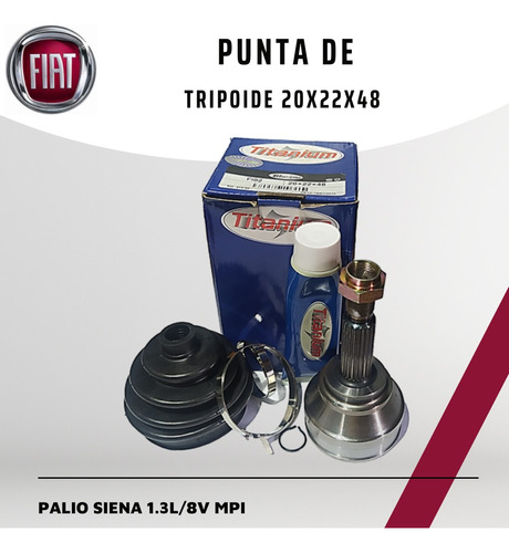 Punta Tripoide Fiat Palio Siena Mpi 1.3l/8v 20x22x48