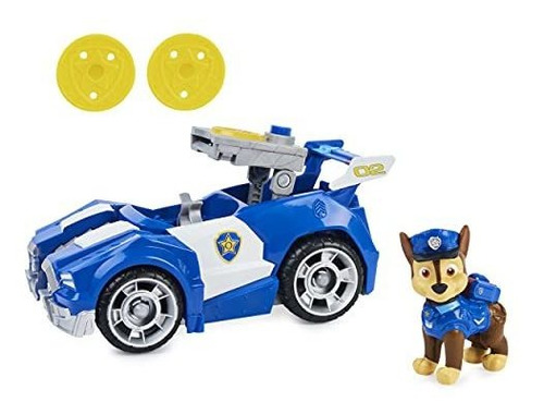 Paw Patrol, Chase's Deluxe Movie Transforming Toy Car Con Fi