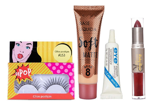 Imagem 3 de 9 de Kit De Maquiagem Completa + Itens Skincare Promoção Kbplp23