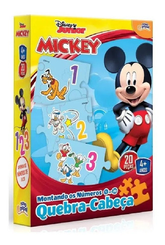 Quebra Cabeça Disney Mickey Montando Os Números Toyster 8020
