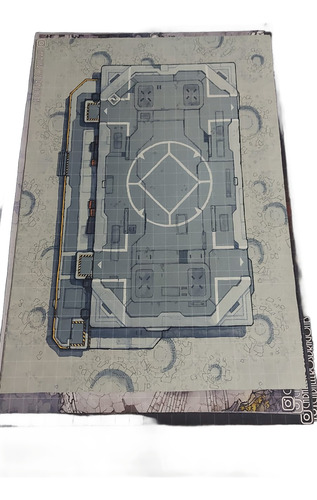 Battle Mat Moon Base - Playmat Para Juegos De Rol