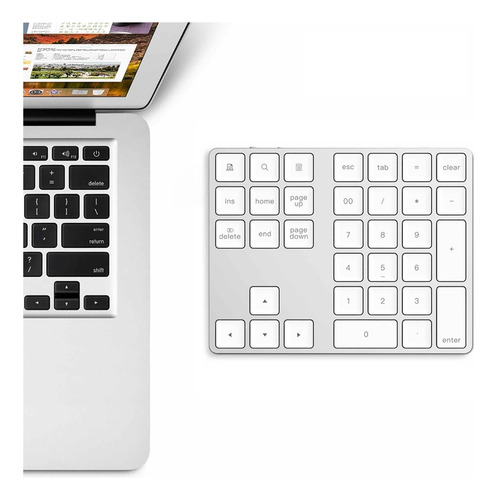 Bt308 34 Chaves Mini Numpad Recarregável Sem Fio Numérico