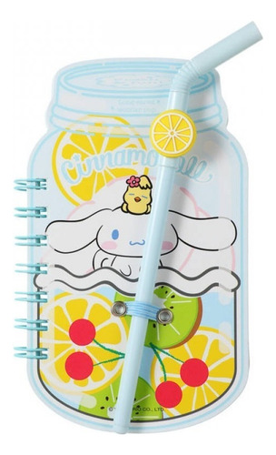 Libreta Con Pluma Hello Kitty Y Amigos Sanrio Miniso Color Cinnamoroll / Azul