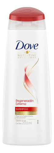 Shampoo Dove Nutritive Solutions Regeneración Extrema en botella de 200mL por 1 unidad