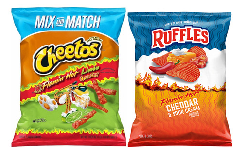 Cheetos Flamín Hot Limón Mis And Match + Ruffles 1 Sabor