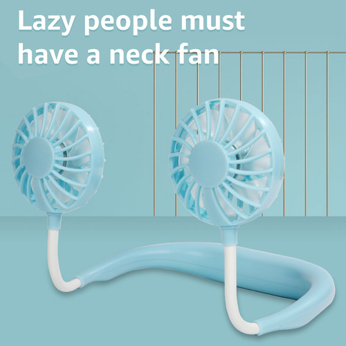 Ventilador De Cuello Portátil Recargable Con Manos Libres Po