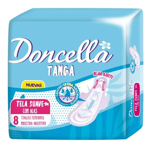 Doncella Pocket Tanga Toallas Femeninas Con Alas 8 Unidades