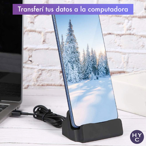 Base Dock De Carga Para Celular Usb Tipo C - Transf Datos