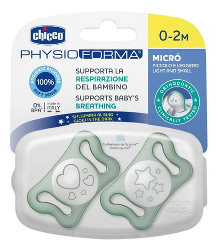 Chicco Physioforma Micro 0-2m Verde Luminoso Anatomico Período De Edad 0-2