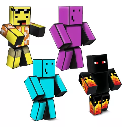 Bonecos Melzinha + Mel 35cm Turma Do Problems Minecraft