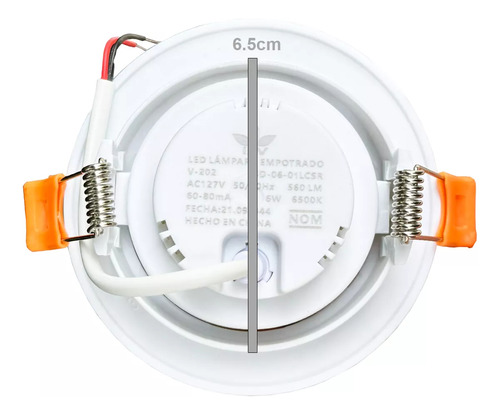 100p Empotrado 6w Dirigible Spot Led Luz Blanca Color Blanco Blanco