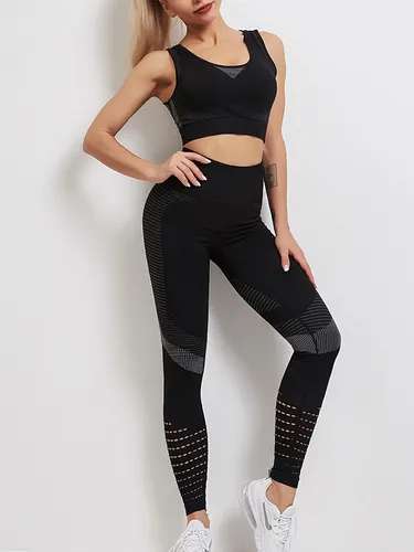 Conjunto Deportivo- Ref. 5070- Negro- Lycra + Top.