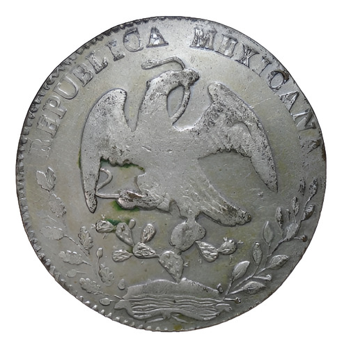 Nvs-moneda 8 Reales Guanajuato Y F 1868 Falsa De Época I2r#3 (Usado)
